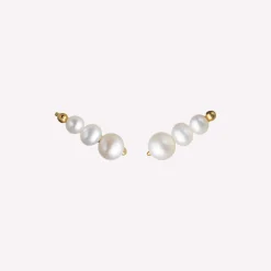 byBiehl® Danmark Perleøreringe|Guldøreringe<Aura Earclimbers Small
