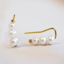 byBiehl® Danmark Perleøreringe|Guldøreringe<Aura Earclimbers Small