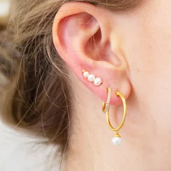 byBiehl® Danmark Perleøreringe|Guldøreringe<Aura Earclimbers Small