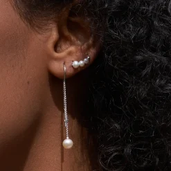 byBiehl® Danmark Perleøreringe|Sølvøreringe<Aura Earclimbers Small