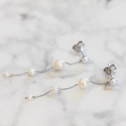 byBiehl® Danmark Perleøreringe|Sølvøreringe<Aura Earhangers