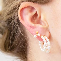 byBiehl® Danmark Perleøreringe|Guldøreringe<Aura Pearl Hoop