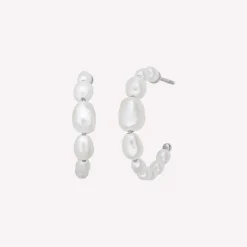 byBiehl® Danmark Perleøreringe|Sølvøreringe<Aura Pearl Hoop