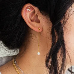 byBiehl® Danmark Perleøreringe|Guldøreringe<Coco Dangling Pearls