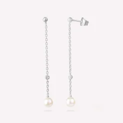 byBiehl® Danmark Perleøreringe|Sølvøreringe<Coco Dangling Pearls