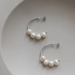 byBiehl® Danmark Perleøreringe|Sølvøreringe<Emily Hoops