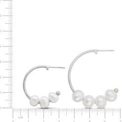 byBiehl® Danmark Perleøreringe|Sølvøreringe<Emily Hoops