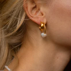 byBiehl® Danmark Perleøreringe|Guldøreringe<Emily Hoops Small