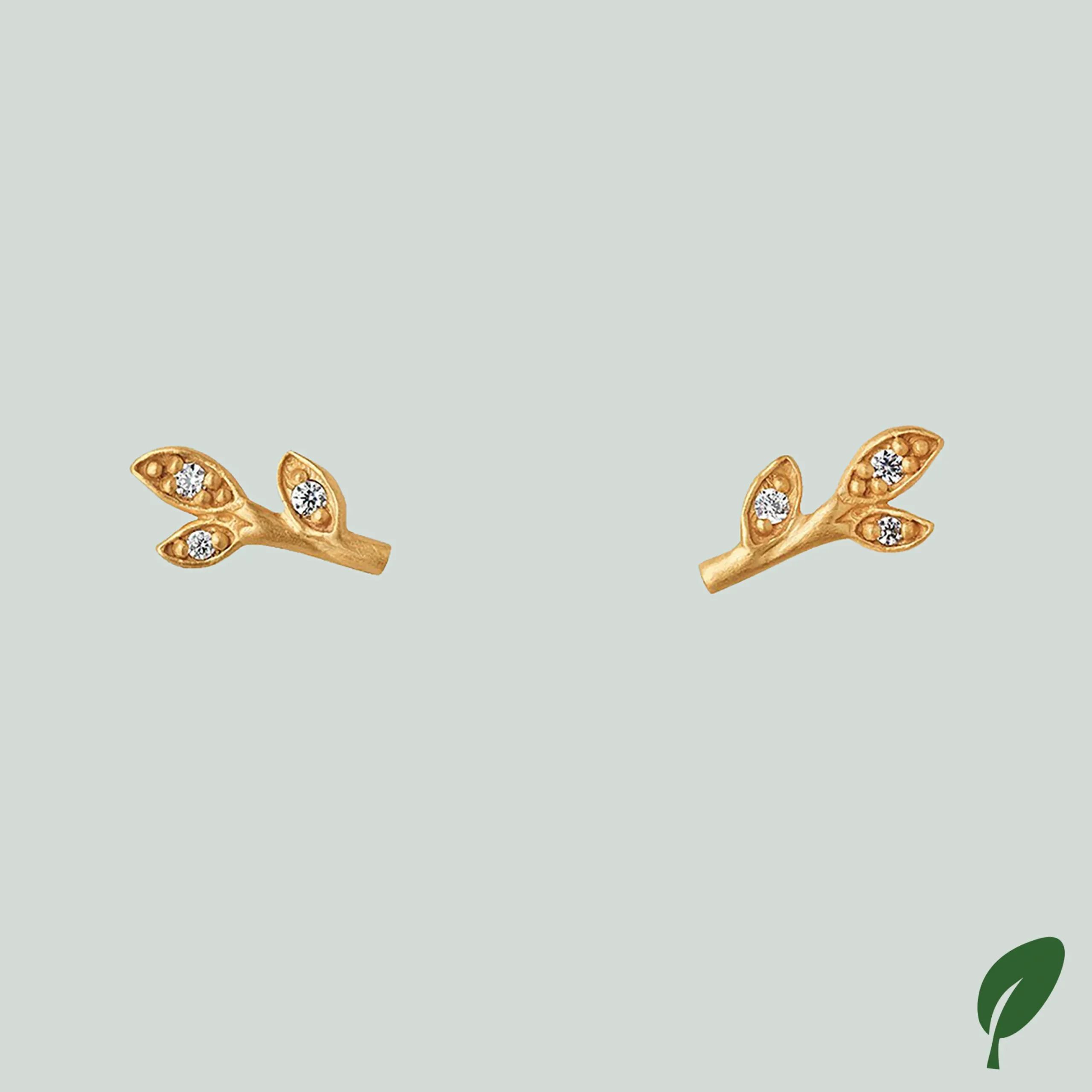byBiehl® Danmark Diamantøreringe|Guldøreringe<Fine Jungle Ivy Sparkle Leaf Ørestikker