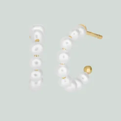 byBiehl® Danmark Perleøreringe|Hoops<Fine Mini Pearl Hoops