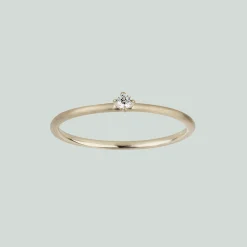 byBiehl® Danmark Diamantringe|Guldringe<Fine Princess Diamant Ring (0.03 ct)