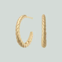 byBiehl® Danmark Guldøreringe|Hoops<Fine Seashell Hoops Large