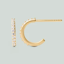 byBiehl® Danmark Diamantøreringe|Guldøreringe<Fine Sparkle Hoops Miniature