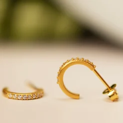 byBiehl® Danmark Diamantøreringe|Guldøreringe<Fine Sparkle Hoops Miniature