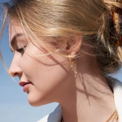 byBiehl® Danmark Perleøreringe|Guldøreringe<Jungle Ivy Hoops Pearl