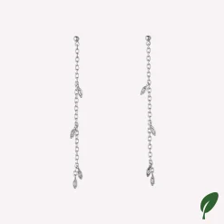 byBiehl® Danmark Sølvøreringe<Jungle Ivy Sparkle String øreringe
