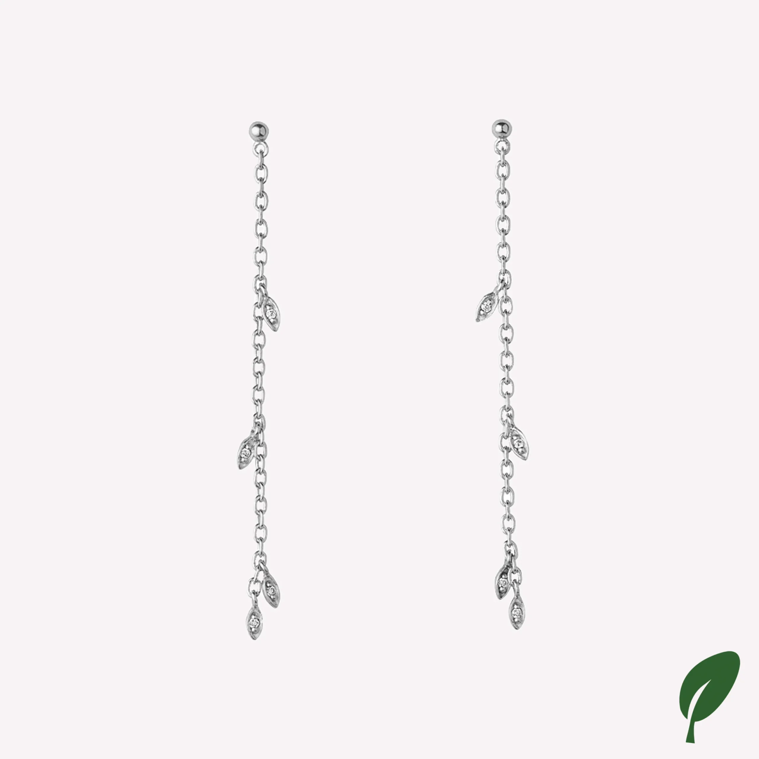 byBiehl® Danmark Sølvøreringe<Jungle Ivy Sparkle String øreringe