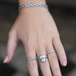 byBiehl® Danmark Sølvringe<Ocean Flow Duo ring