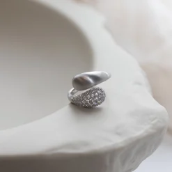 byBiehl® Danmark Sølvringe<Ocean Flow Duo Sparkle ring
