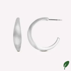 byBiehl® Danmark Sølvøreringe<Ocean Flow Hoops Large