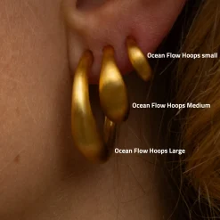 byBiehl® Danmark Guldøreringe<Ocean Flow Hoops Medium