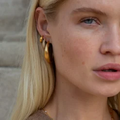 byBiehl® Danmark Guldøreringe<Ocean Flow Hoops Small