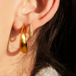 byBiehl® Danmark Guldøreringe<Ocean Flow Sparkle Hoops Small