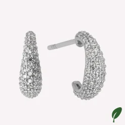 byBiehl® Danmark Sølvøreringe<Ocean Flow Sparkle Hoops Small
