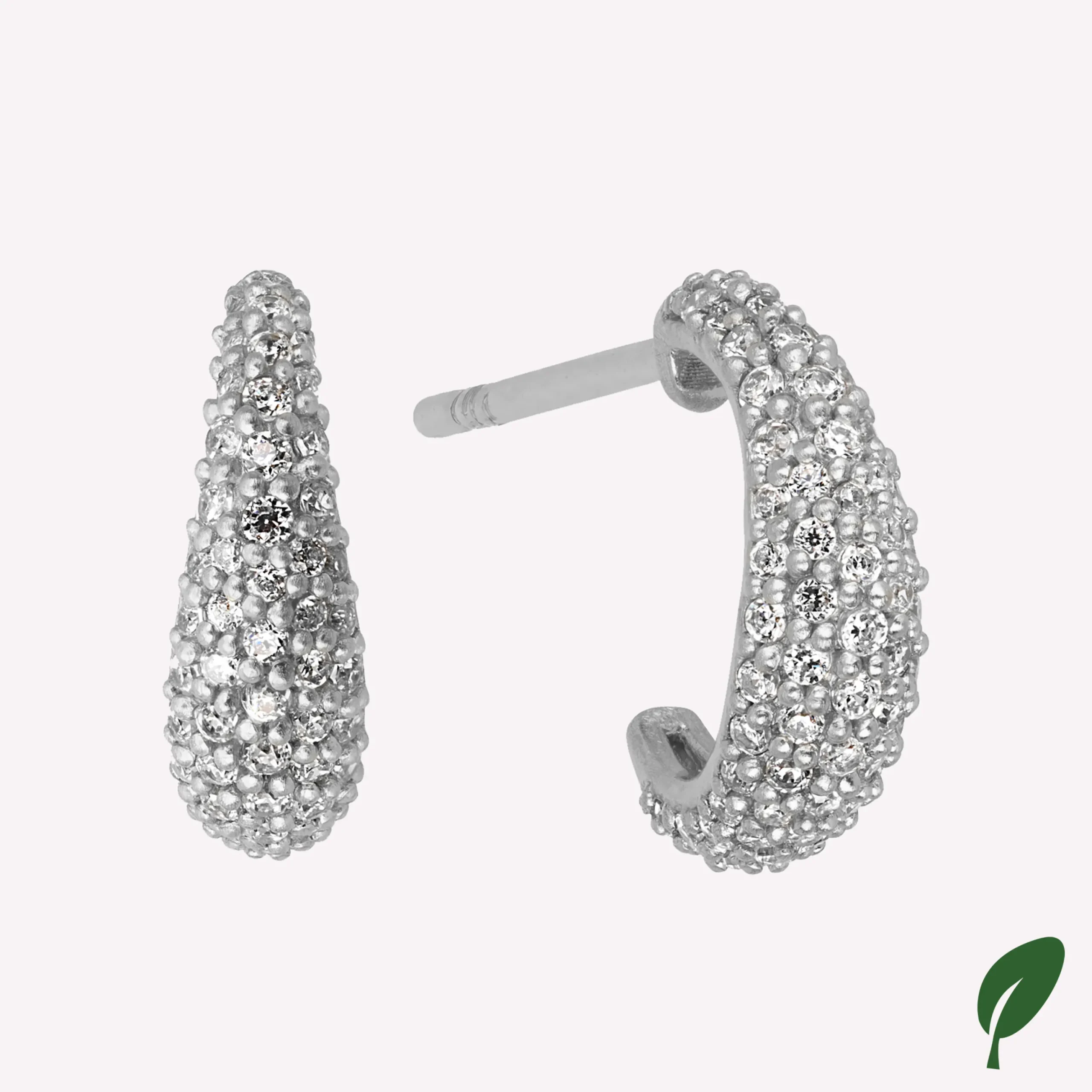 byBiehl® Danmark Sølvøreringe<Ocean Flow Sparkle Hoops Small