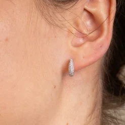 byBiehl® Danmark Sølvøreringe<Ocean Flow Sparkle Hoops Small