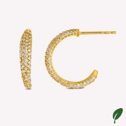 byBiehl® Danmark Guldøreringe|Hoops<Ocean Flow Sparkle Hoops Medium