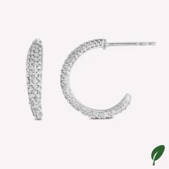 byBiehl® Danmark Sølvøreringe|Hoops<Ocean Flow Sparkle Hoops Medium