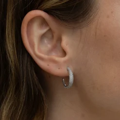 byBiehl® Danmark Sølvøreringe|Hoops<Ocean Flow Sparkle Hoops Medium