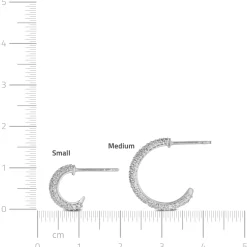byBiehl® Danmark Sølvøreringe|Hoops<Ocean Flow Sparkle Hoops Medium