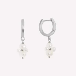 byBiehl® Danmark Perleøreringe|Sølvøreringe<Pearl Cluster Hoop