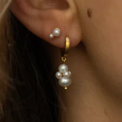 byBiehl® Danmark Perleøreringe|Sølvøreringe<Pearl Cluster Hoop