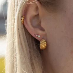 byBiehl® Danmark Perleøreringe|Guldøreringe<Pearl Double ørestikker