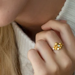 byBiehl® Danmark Guldringe<Pebbles Colors ring