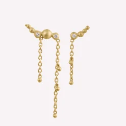 byBiehl® Danmark Guldøreringe<Pebbles Earclimber Strings