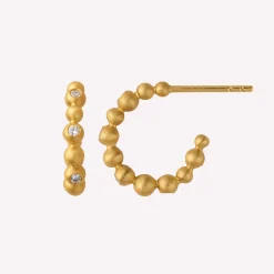 byBiehl® Danmark Guldøreringe<Pebbles Hoops Small