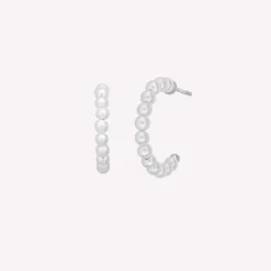 byBiehl® Danmark Perleøreringe|Sølvøreringe<Small Pearl Hoop