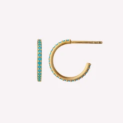 byBiehl® Danmark Guldøreringe<Sparkle Hoops Mini Turkis