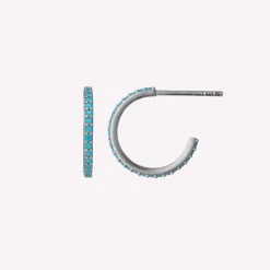 byBiehl® Danmark Sølvøreringe<Sparkle Hoops Mini Turkis