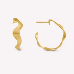 byBiehl® Danmark Guldøreringe|Hoops<Wave Hoops Grande