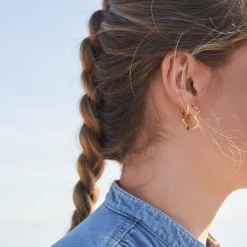 byBiehl® Danmark Guldøreringe|Hoops<Wave Hoops Sparkle