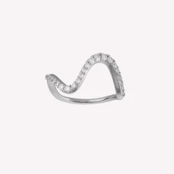 byBiehl® Danmark Sølvringe<Wave Sparkle Large ring