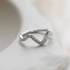 byBiehl® Danmark Sølvringe<Wave Sparkle Small ring