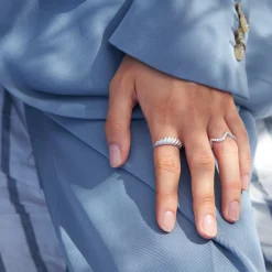 byBiehl® Danmark Sølvringe<Wave Sparkle Small ring
